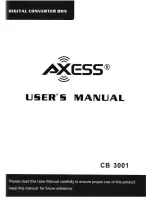 Axess CB 3001 User Manual предпросмотр