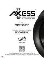 Предварительный просмотр 1 страницы Axess MPBT7501P Manual