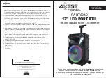 Предварительный просмотр 3 страницы Axess PABT6040 Manual