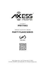 Axess PARTY FLAME Series User Manual предпросмотр