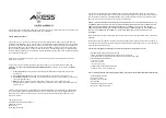 Предварительный просмотр 7 страницы Axess PB2711RD Instruction Manual