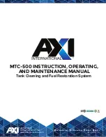 Preview for 1 page of Axi MTC-3000 Instruction And Maintenance Manual