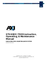 Предварительный просмотр 1 страницы Axi STS 6003 Instruction, Operating, & Maintenance Manual