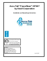 Axiall Accu-Tab PowerBase 3070AT Installation And Operating Instructions Manual предпросмотр