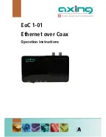 Предварительный просмотр 1 страницы axing EoC 1-01 Ethernet over Coax Operation Instructions Manual