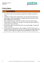 Preview for 2 page of axing SAT-Navi Operation Instructions Manual