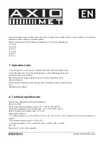 Preview for 5 page of Axio MET AX-7600 Instructions Manual