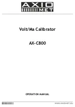 Preview for 2 page of Axio MET AX-C800 Operation Manual