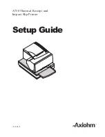 Предварительный просмотр 1 страницы Axiohm A758 Setup Manual