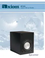 Предварительный просмотр 1 страницы Axiom Audio EP400 Epicenter Quick Setup Manual