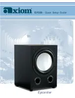 Axiom Audio Epicenter EP350 Quick Setup Manual preview