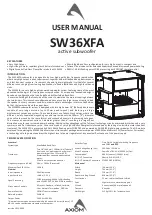 Preview for 1 page of Axiom Audio SW36XFA User Manual