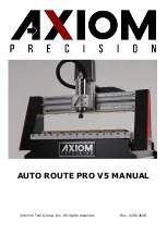 Preview for 1 page of Axiom Precision AUTO ROUTE PRO V5 Manual