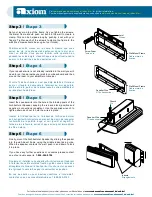 Предварительный просмотр 3 страницы Axiom Architectural Series W100 Quick Setup Sheet