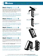 Предварительный просмотр 3 страницы Axiom Architectural Series W22 Quick Setup Sheet