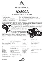 Axiom AX800A User Manual preview