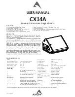 Axiom CX14A User Manual preview