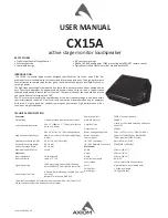 Axiom CX15A User Manual preview