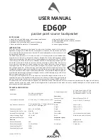 Предварительный просмотр 1 страницы Axiom ED60P User Manual