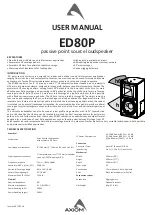 Axiom ED80P User Manual предпросмотр