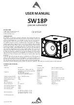 Axiom SW18P User Manual preview