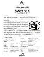 Предварительный просмотр 1 страницы Axiom SW2100A User Manual