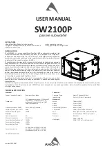 Axiom SW2100P User Manual preview