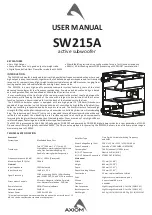 Preview for 1 page of Axiom sw215a User Manual