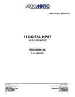 Предварительный просмотр 1 страницы AXIOMATIC AX030301 User Manual