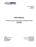 Предварительный просмотр 1 страницы AXIOMATIC AX180800 User Manual