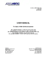 Предварительный просмотр 1 страницы AXIOMATIC Tri-Axial J1939 CAN User Manual