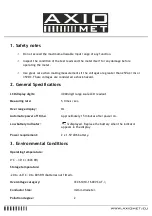 Preview for 2 page of AXIOMET AX-2040 Instruction Manual