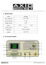 Предварительный просмотр 2 страницы AXIOMET AX-3020L Instruction Manual