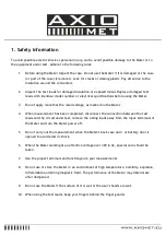 Preview for 2 page of AXIOMET AX-3550 Instruction Manual