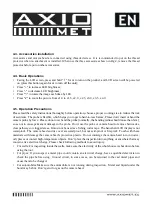 Preview for 5 page of AXIOMET AX-B180 Manual