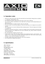 Preview for 6 page of AXIOMET AX-B180 Manual