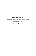 Предварительный просмотр 1 страницы AXIOMTEK AX10445 Series User Manual