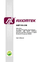 Preview for 1 page of AXIOMTEK GOT115-319 User Manual