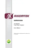 Preview for 1 page of AXIOMTEK GOT815-834 User Manual