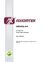 AXIOMTEK GOT815L-511 User Manual preview