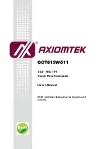 AXIOMTEK GOT815W-511 User Manual preview