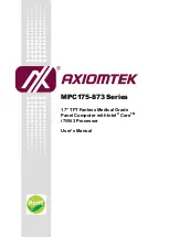 Предварительный просмотр 1 страницы AXIOMTEK MPC175-873 Series User Manual