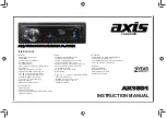 Axis Car Audio AX1501 Instruction Manual preview