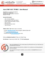 Axis 01807-001 User Manual предпросмотр