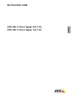 Preview for 1 page of Axis 120 V AC Installation Manual