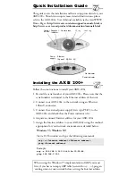 Preview for 2 page of Axis 200+ Quick Installation Manual