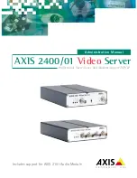 Preview for 1 page of Axis 2400/01 Administration Manual