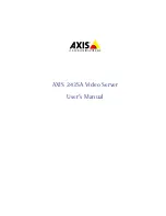 Axis 243SA User Manual предпросмотр