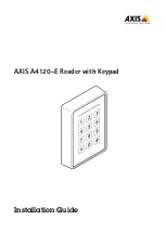 Предварительный просмотр 1 страницы Axis A4120-E Installation Manual