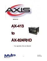 Preview for 1 page of Axis AX-413 Manual